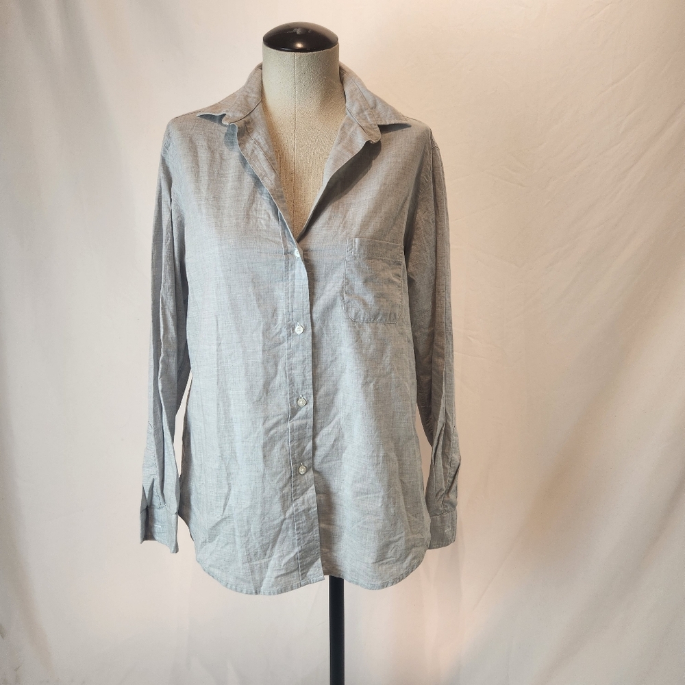 Gray Button Down Shirt for Women